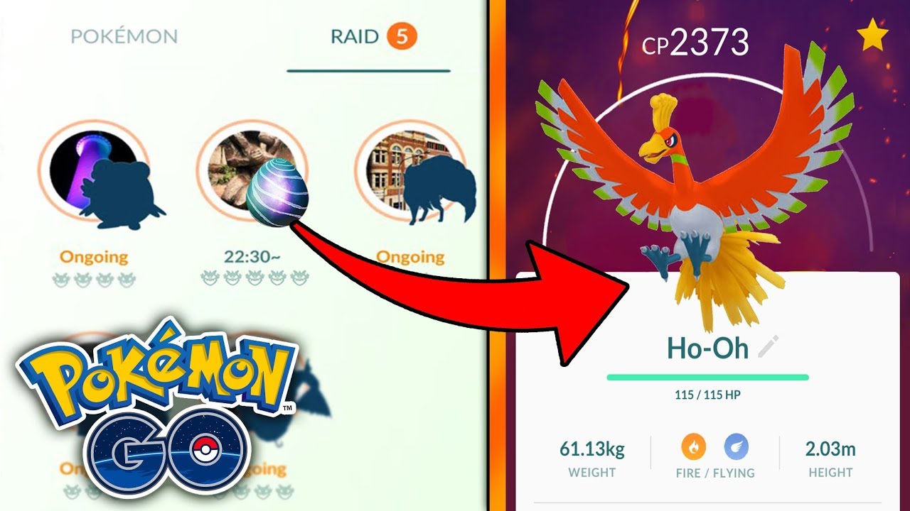 Ho-oh aparece en Pokémon GO hasta el 12 de diciembre