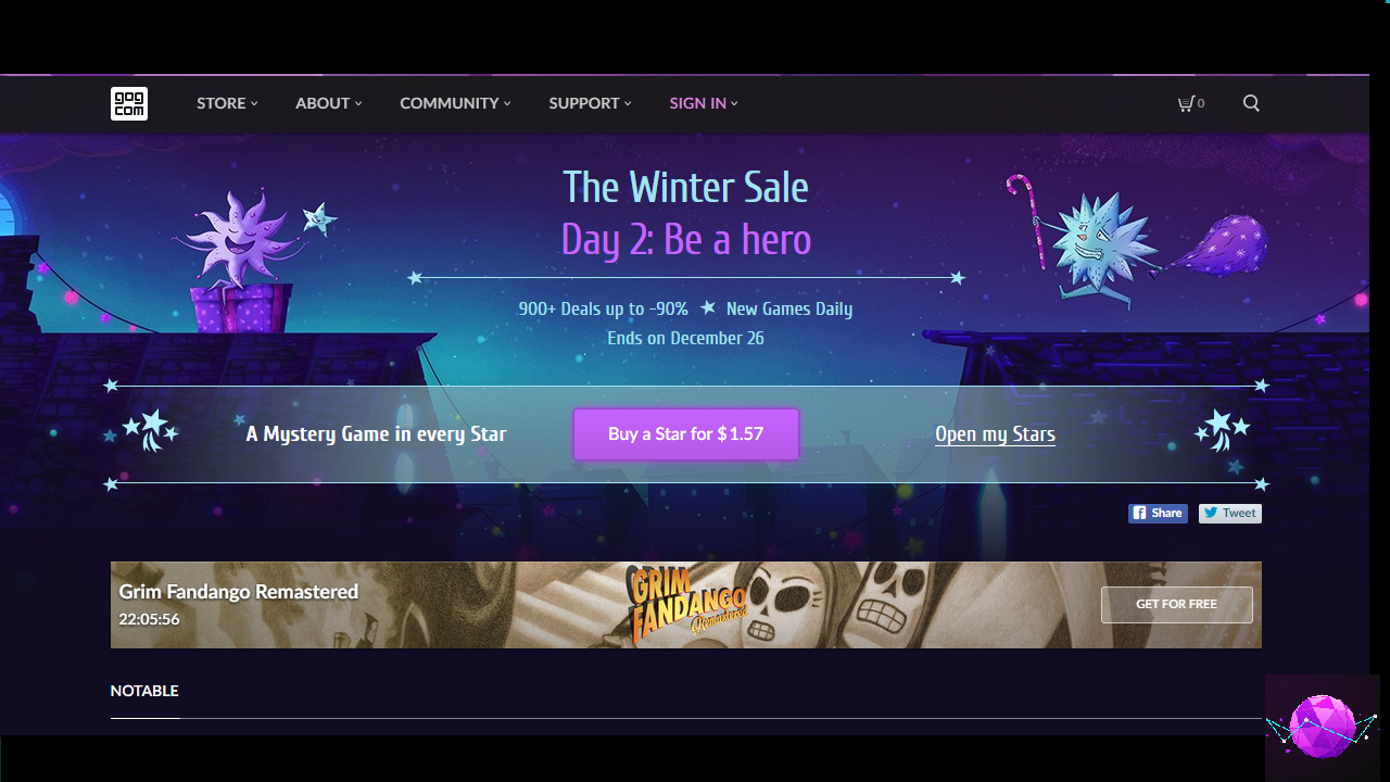 Descuentos y un juego gratis en las ofertas de invierno de GOG