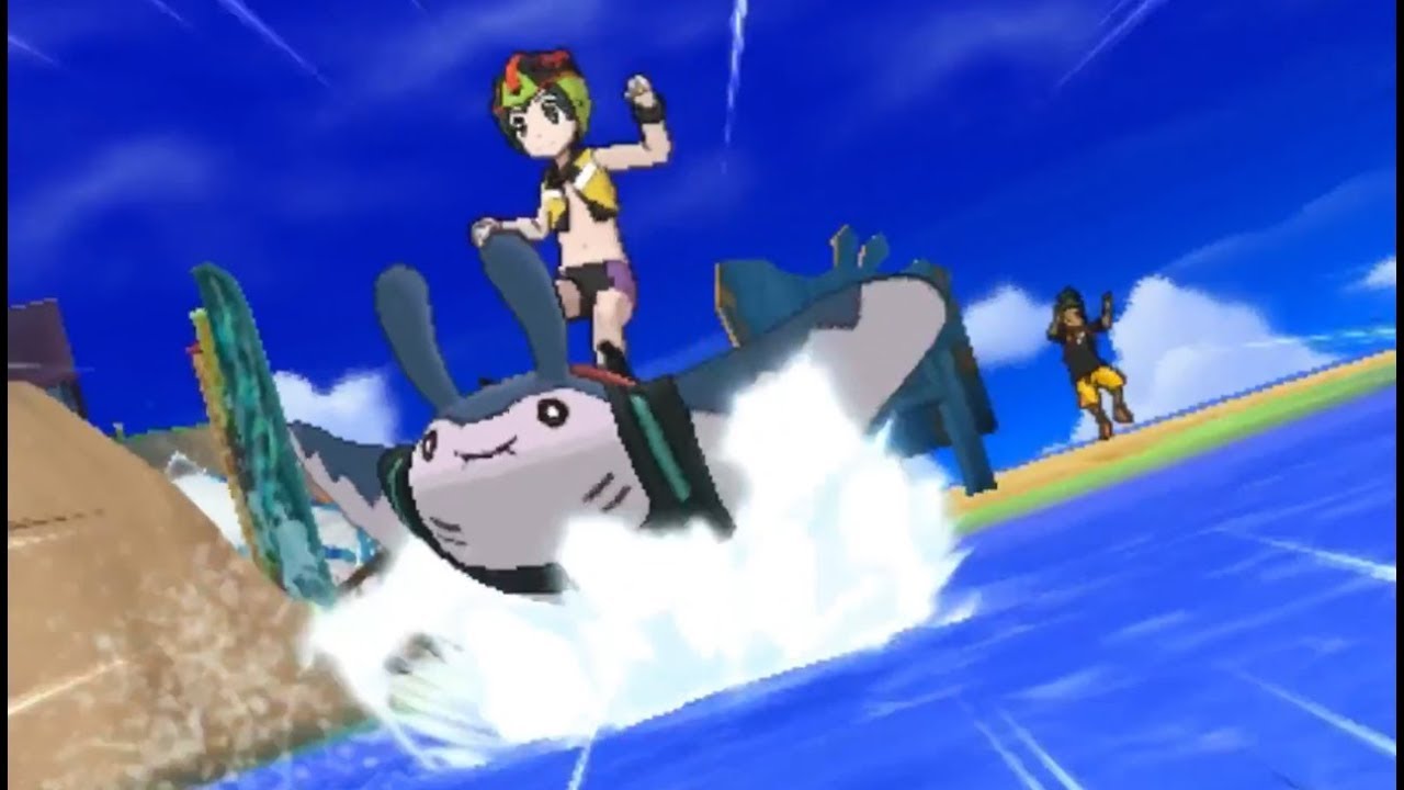 Surfear sobre un Mantine es el segundo minijuego global en Pokémon UltraSol y UltraLuna