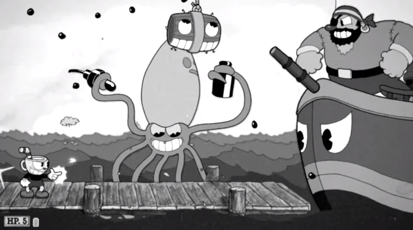 ¿Cómo se vería Cuphead en blanco y negro?