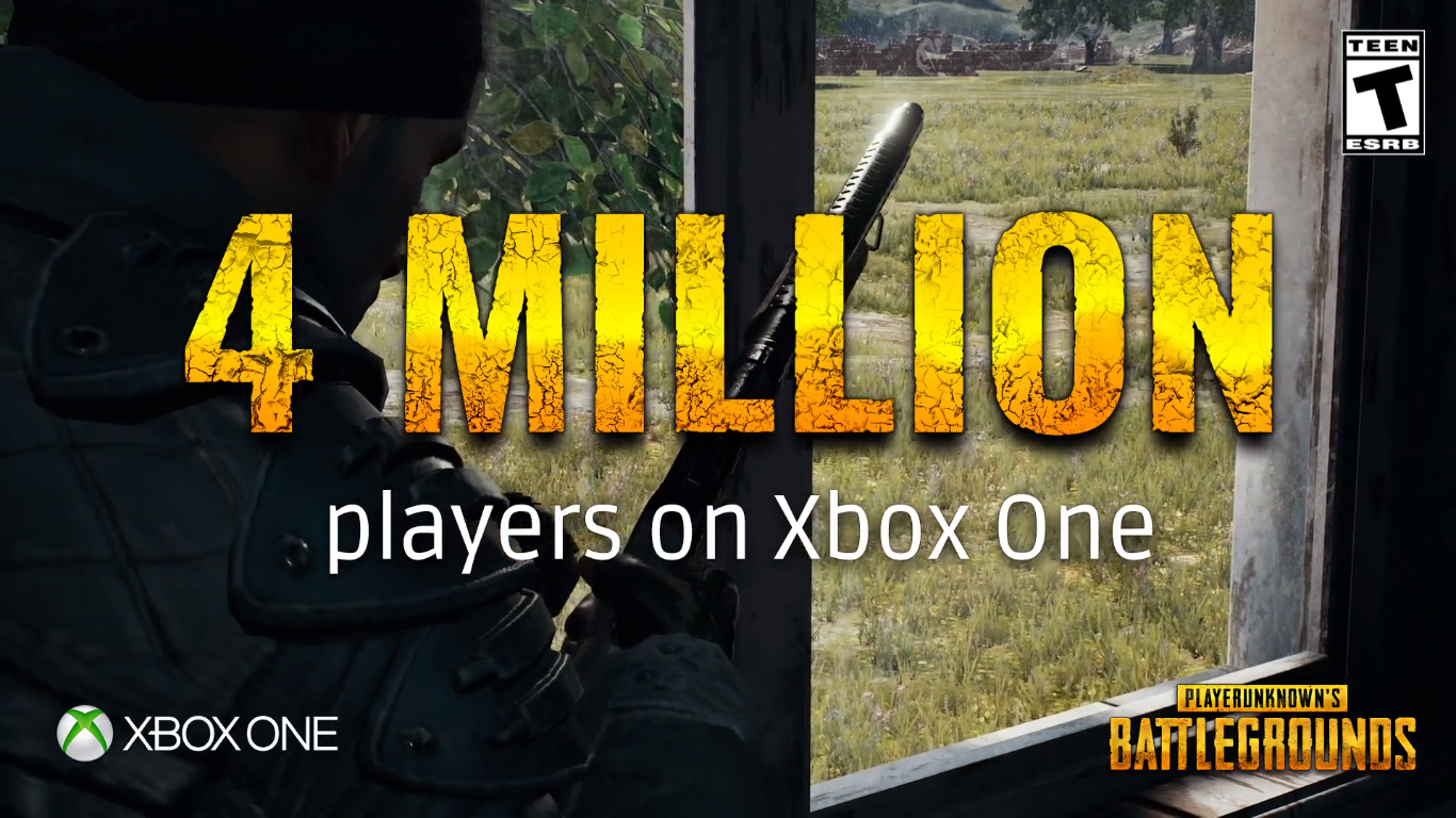 Celebración por los 4 millones de jugadores de PUBG en Xbox One