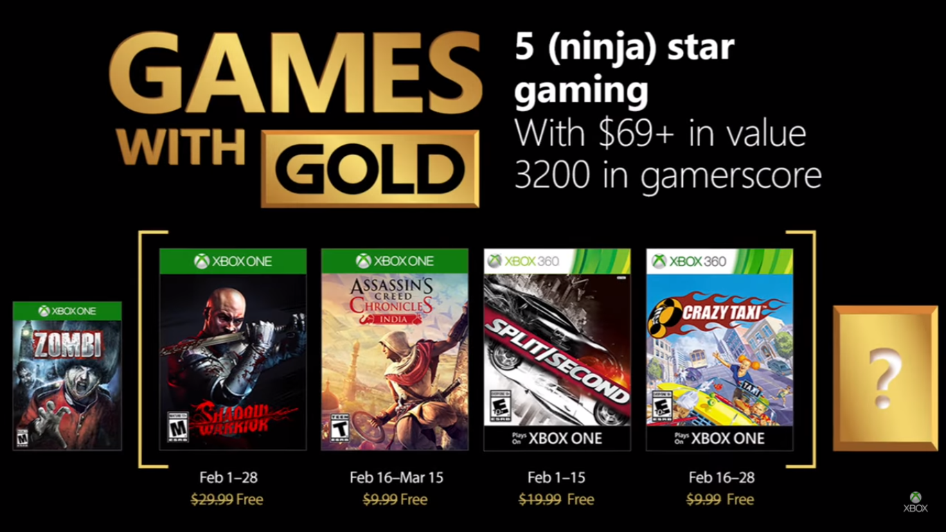 Games With Gold de Febrero