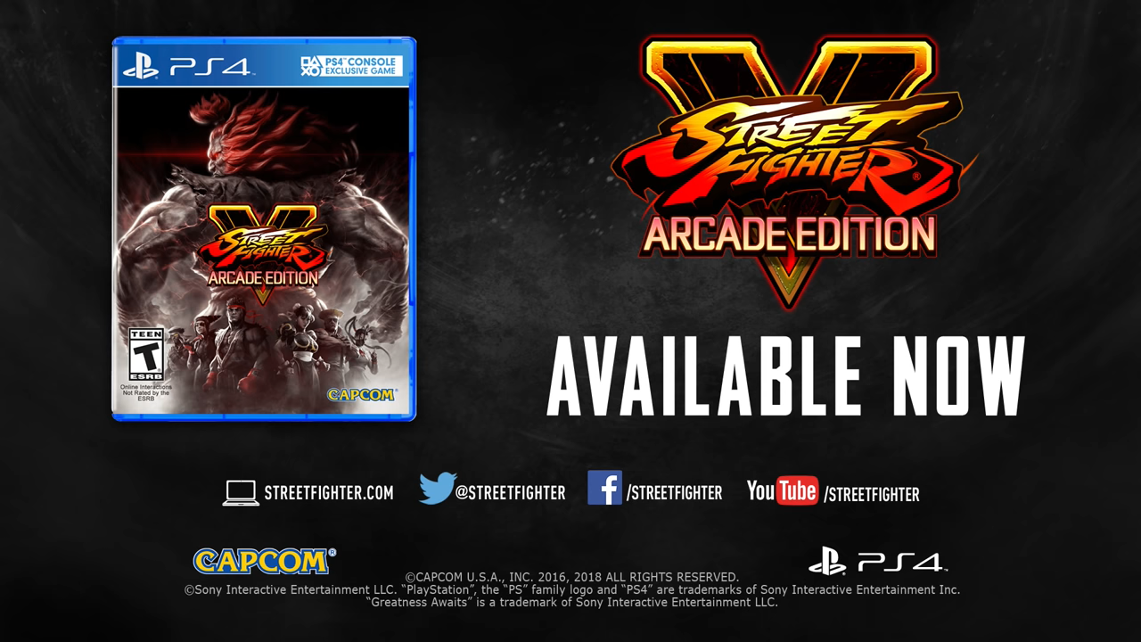 Sony nos muestra el trailer de lanzamiento de Street Fighter V: Arcade Edition en su consola