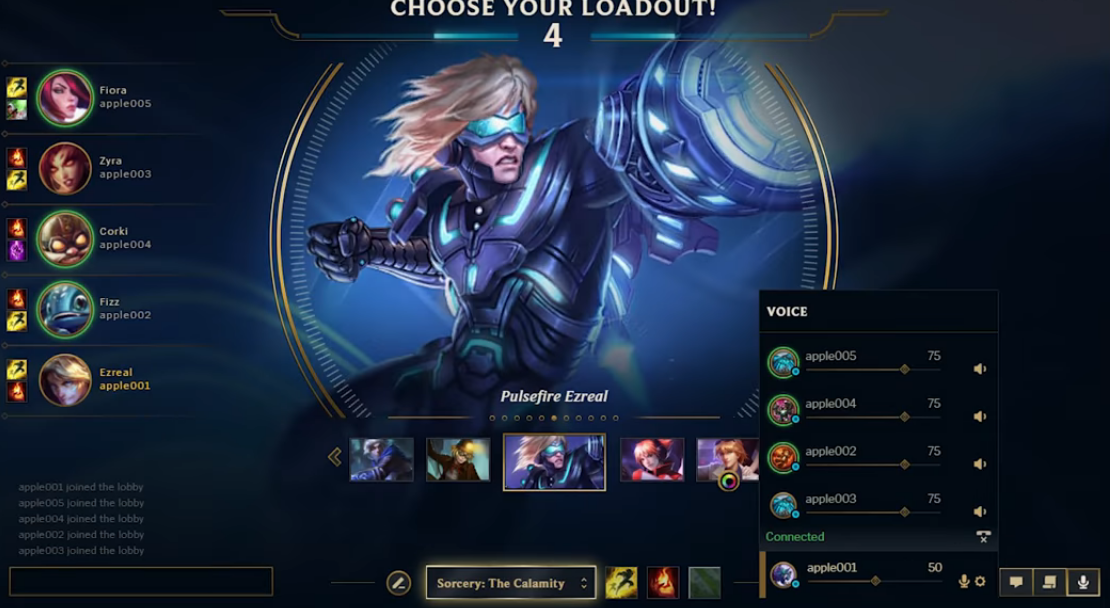 chat de voz select champs