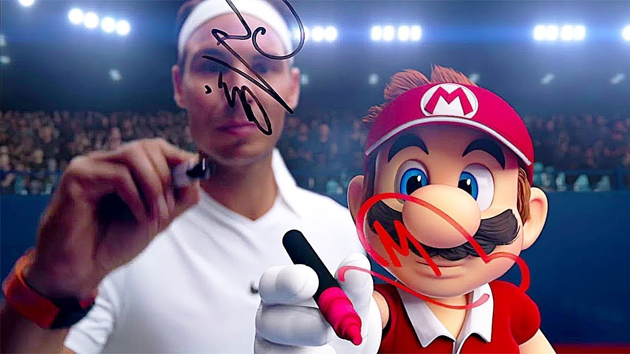 Rafael Nadal vs Mario en el nuevo tráiler de Mario tennis Aces.