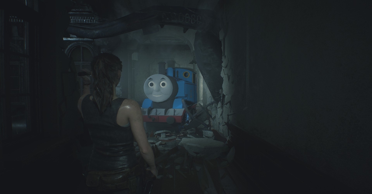 Un mod de Resident Evil 2 reemplaza a Mr. X por Thomas the Tank Engine