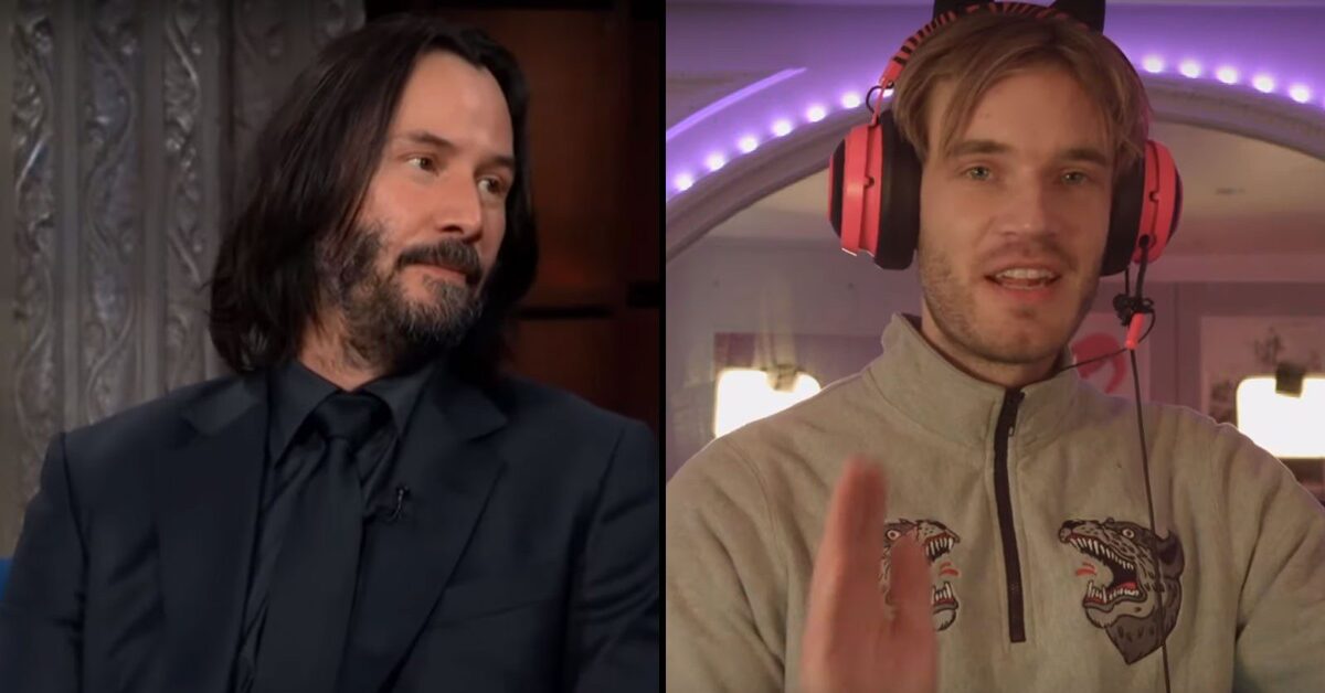 Fans inician una petición para que Keanu Reeves y PewDiePie hagan un streaming benéfico jugando Minecraft