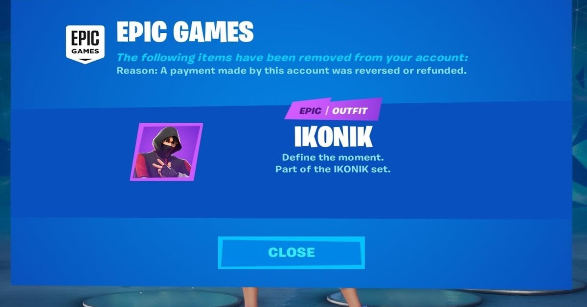 Fortnite Epic Games Items Skins removal