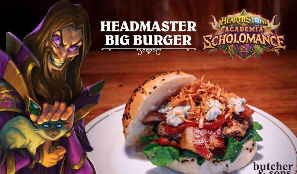 Disfruta la Headmaster Big Burger de Butcher & Sons y llévate un código de la última expansión de Hearthstone