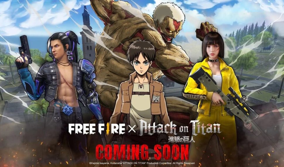 Free Fire tendrá una colaboración con Shingeki no Kyojin