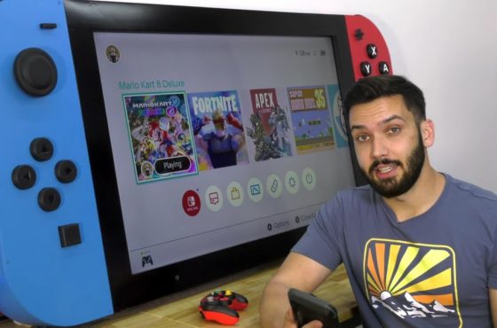 Un YouTuber crea la Nintendo Switch más grande del mundo y la dona a un hospital infantil