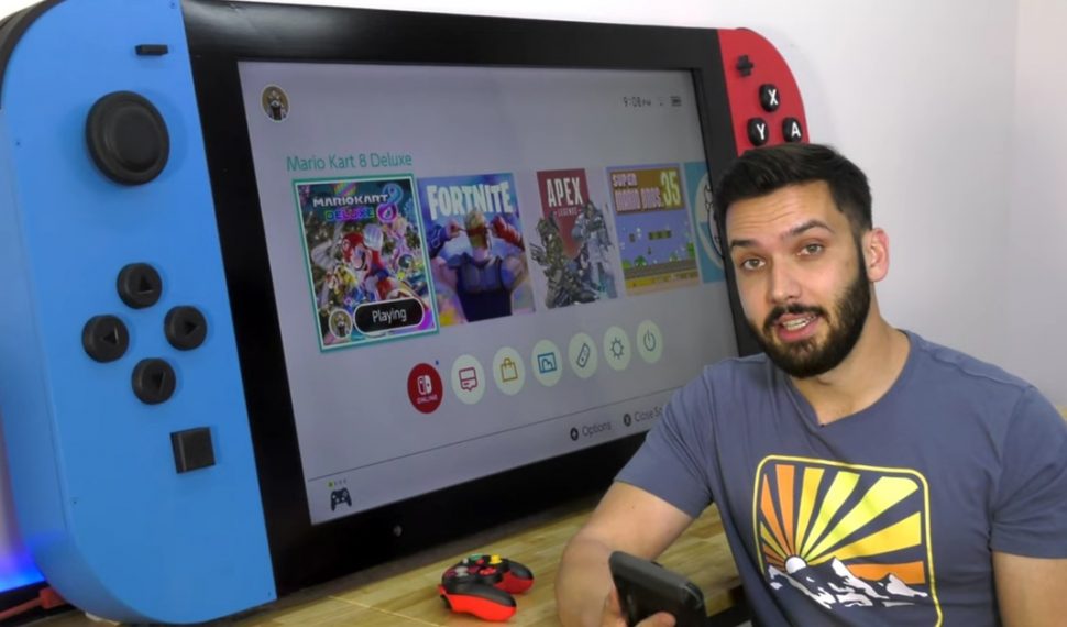 Un YouTuber crea la Nintendo Switch más grande del mundo y la dona a un hospital infantil