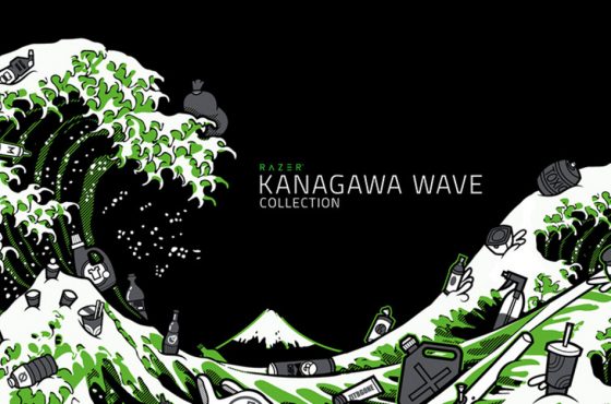 Razer presenta la línea de ropa Ola de Kanagawa, fabricada con plásticos reciclados del mar